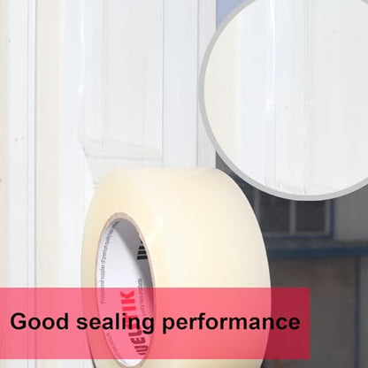 WELSTIK Clear Window Sealing Tape – 2 Inch x 55 Yards –Weatherproof, Insulating, Polytunnel Repair Tape for Windows, Doors, AC Units – Transparent & Removable – Winterizing Essential