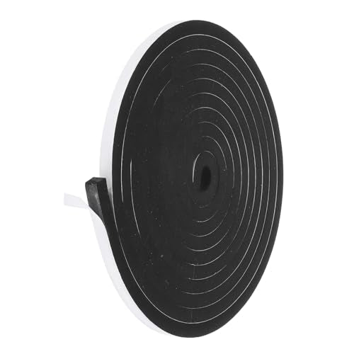 PATIKIL Weather Stripping Door Seal Strip, 1/2 Inch x 1/2 Inch x 16 Ft Self Adhesive Soundproof High Density Foam Tape Insulation for Door Window Air Conditioning, Black - color: Black, size: 1/2 Inch x 1/2 Inch x 16 Ft