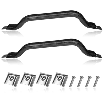 2Pcs 55009801K Interior Door Handle Pull Strap Kit, Door Strap Kit Compatible with Wrangler YJ 1987-1995, Black Front Left Driver & Right Passenger Side Replacement