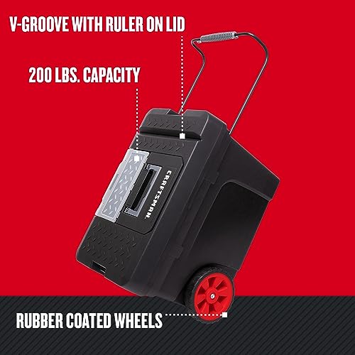 CRAFTSMAN Rolling Tool Box with Wheels, Includes Organizers and Trays, Heavy Duty Plastic, Lockable, 15.2 Inch (CMST33026) - style: 17 gallon Tool Box