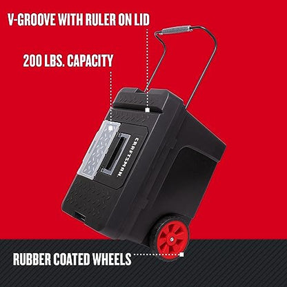 CRAFTSMAN Rolling Tool Box with Wheels, Includes Organizers and Trays, Heavy Duty Plastic, Lockable, 15.2 Inch (CMST33026) - style: 17 gallon Tool Box