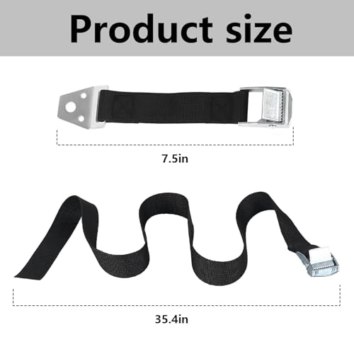 Ladder Safety Strap Tie Down – Heavy Duty Ladder Strap Leash with Anchor Plate and Stainless Steel Clip, Anti-Slip Pole Strap for Roof Work, Gutter Cleaning, Solar Install, Ceiling Rack Mount
