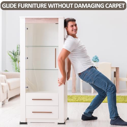 3.5 Inch Furniture Sliders, 20pcs Sliders for Moving Furniture, Heavy-Duty Furniture Movers Sliders for Carpet, Couch Sliders Protect Carpet Surface and Easily Move Furniture.