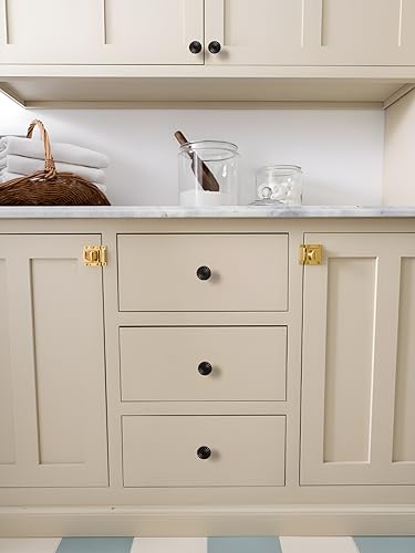 5 Pack Black Cabinet Knobs Matte Black Flat Drawer Pulls Kitchen Cupboard Bathroom Dresser Cabinet Hardware Handles Zinc Alloy - color: Black, size: Knob