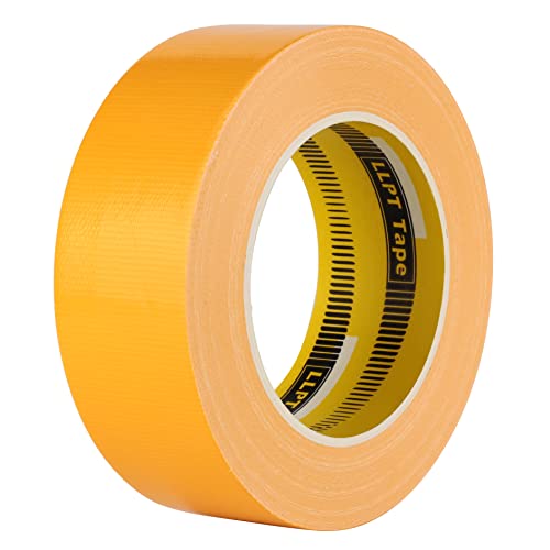 LLPT Duct Tape Premium Grade 1.6 Inches x 108 Feet x 11 Mil Easy Tear Residue Free Strong Adhesive Color Yellow (DT407) - color: Yellow