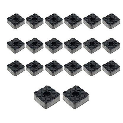 Square Furniture Pads Floor Surface Protection Non Slip Feet Pads - 20pcs - color: Black Square 22mm X 22mm