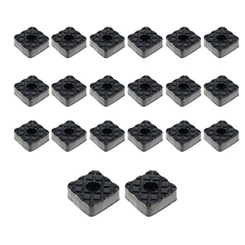 Square Furniture Pads Floor Surface Protection Non Slip Feet Pads - 20pcs - color: Black Square 22mm X 22mm