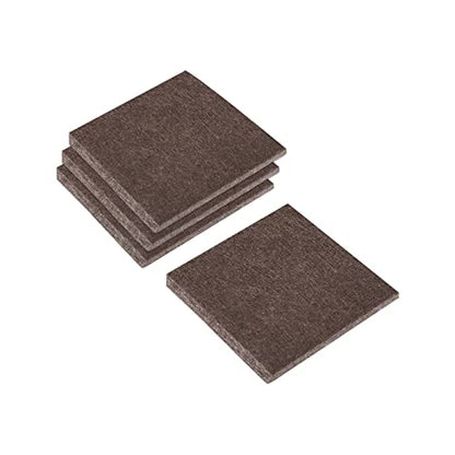 uxcell Felt Furniture Pads, 1.7-inch x 1.7-inch Self Adhesive Cuttable Anti Scratch Square Floor Protectors for Furniture Legs Hardwood Floor, Brown 8Pcs - size: 1.7-inch x 1.7-inch