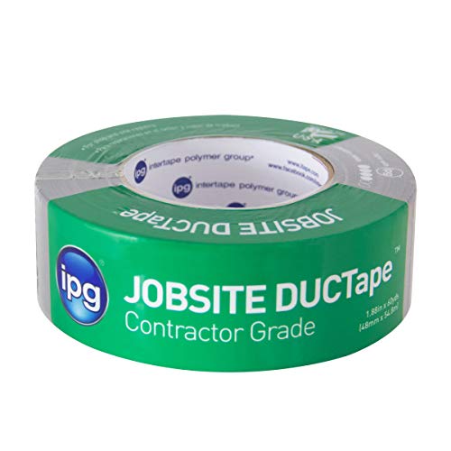 IPG JobSite DUCTape, Contractor Grade Duct Tape, 1.88" x 60 yd, Silver (Single Roll) - color: Silver, size: 1.88" x 60 yd