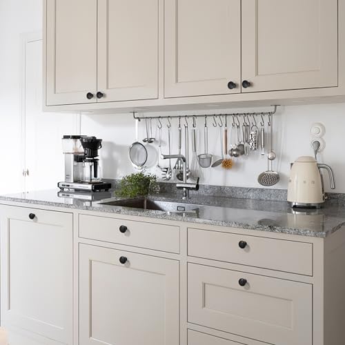 5 Pack Cabinet Knobs Matte Black Drawer Knob Kitchen Hardware - Single Hole Cabinet Knobs Kitchen Cabinet Pulls for Closet Wardrobe Dresser Cupboard - color: Black