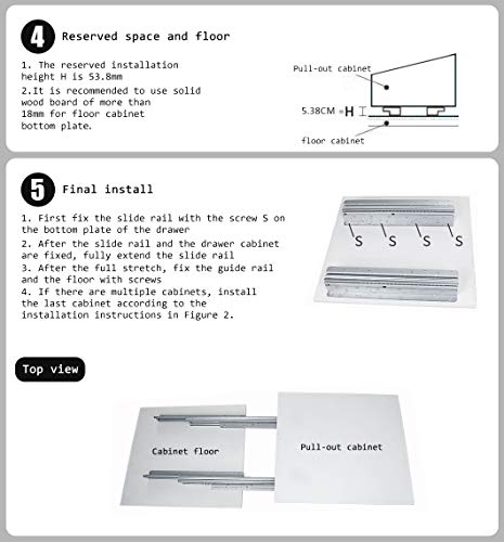 YENUO Undermount Heavy Duty Drawer Slides Full Extension Bottom Mounted 16 24 32 40 Inch Hidden Under Ball Bearing Metal Rails Track Guide Glide Runners 250 Lb 1 Pair (Bottom Mounted, 16 Inch(400mm)) - size: 16 Inch, style: Load: 250 lb – Bottom Mount