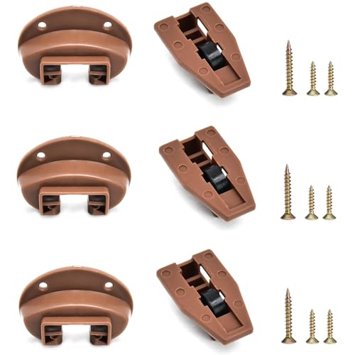 Surf turtle 3 Pack Drawer Slide Track Guide Glide, Center Mount Drawer Replacement Parts Compatible with Kenlin Rite Trak 2 System for Dresser Nightstand - style: 3 Pack