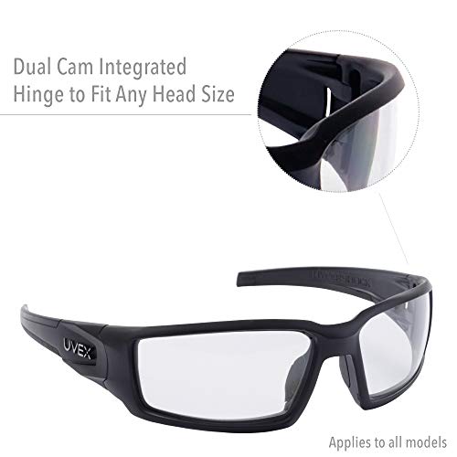 Honeywell Uvex Hypershock Safety Glasses, Black Fame with Espresso Polarized Lens & Anti-Scratch Hardcoat (S2949)