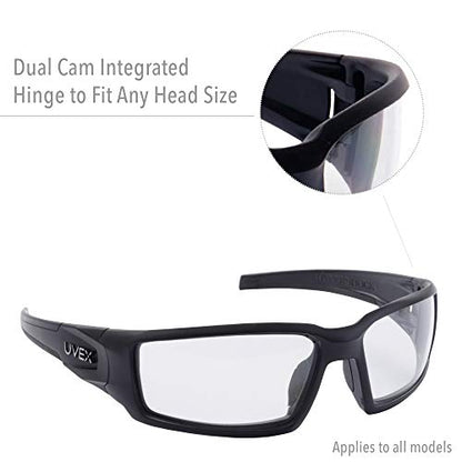 Honeywell Uvex Hypershock Safety Glasses, Black Fame with Espresso Polarized Lens & Anti-Scratch Hardcoat (S2949)