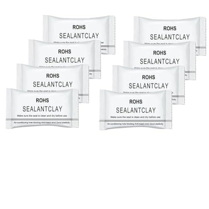 Sealant Clay - Air Conditioning Hole Sealer, Sealing Mastic Quick Mending Mud Wind Blocking, Good Plasticity, Waterproof Sealant Putty for Plumbing, Electrical, and HVAC Applications (8 Pack) - size: 8 pack