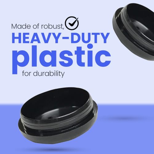 Deluxe Wrought Iron Patio Furniture Feet Glides – Fits 1-1/2" Inside Diameter, Round Plastic Chair Leg Caps, Floor Protector for Chairs, Pack of 25, Black - size: Pack of 25"
