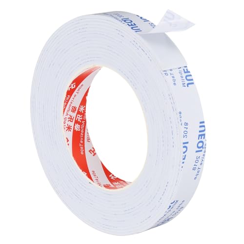 PATIKIL 5m/16.4ft Sealing Foam Tape, 20mm Wide 2mm Thick Single Sided Weather Stripping Door Furniture Seal Strip for Window Pipes Insulation, White - color: White, size: 5m*20mm*2mm