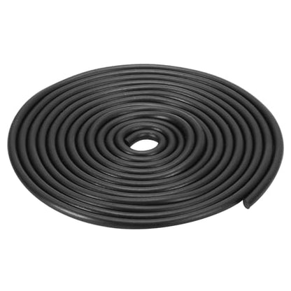 uxcell Nitrile Rubber Round Seal Strip, 4mm(5/32") Diameter 2 Meters (6.56Ft) Long Hard Solid Rubber Weather Stripping for DIY Gasket, Industrial Equipment, and Furniture - size: 4mmx2m