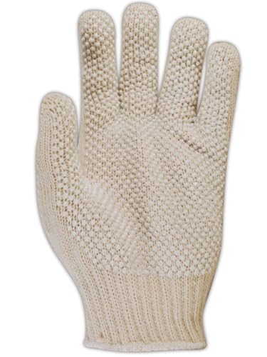 MAGID KnitMaster Standard Weight Machine Knit Dotted Gloves, 24 Pairs, Women’s Size 8/M (T193CP) - size: 8/M, style: 24 Pair