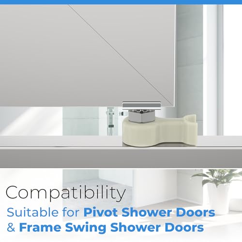 PalpitateC Glass Shower Door Repair Kit with Stainless Steel Pivot Pin and Plastic Pivot Bushing Replacement for Framed Shower Doors - size: #SDPP01 and #SDPB1871