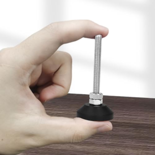 BORDSTRACT Furniture Leveling Feet, 2 pcs M6 10KG Adjustable Levelers & Leg Extenders for Cabinets Sofa Tables Chairs Raiser