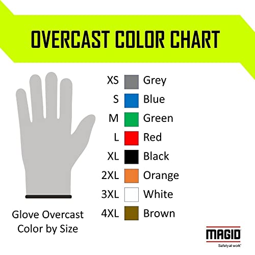 MAGID T-REX Flex Series ANSI A4 Foam Nitrile Coated Impact Gloves, 48 Pairs, Size 6/XS (TRX443) - size: 6/XS, style: 48 Pairs
