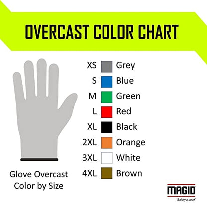 MAGID T-REX Flex Series ANSI A4 Foam Nitrile Coated Impact Gloves, 48 Pairs, Size 7/Small (TRX443) - size: 7/S, style: 48 Pairs