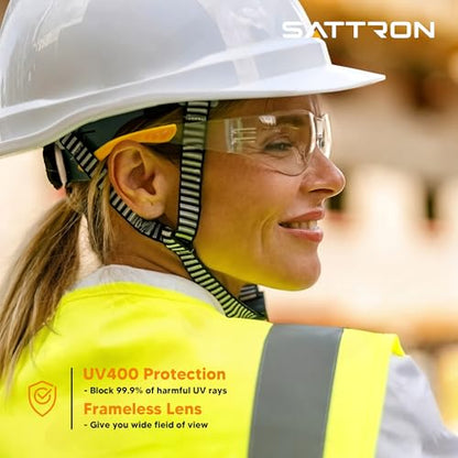 Clear Safety Glasses 24PK, Protective Eyewear Polycarbonate Lens with Rubber Temples ANSI Z87.1 Anti-Scratch Impact Resistant Eye Protection for Man Woman Clear Lens/Yellow Frame - color: 24pack Clear Lens/Yellow Frame