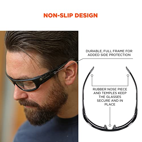 Ergodyne Skullerz ODIN Anti Scratch Safety Glasses, Anti-Fog, ANSI z87.1 - color: Clear