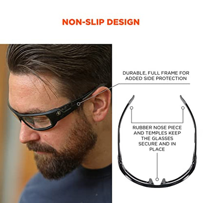 Ergodyne Skullerz ODIN Anti Scratch Safety Glasses, Anti-Fog, ANSI z87.1 - color: Clear