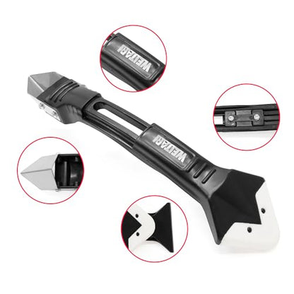 Silicone Caulking Tool Kit, 3-in-1: Grout Sealant Remover,Finishing Scraper Tools - Easy Caulk Removal Sealing Smoothing For Bathtub Toilet Bathroom Shower Corner Tiles Joint Floor Sink