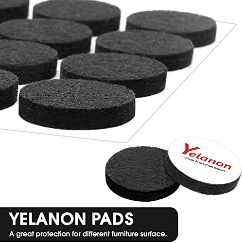 Yelanon Felt Furniture Pads for Hardwood Floors -24 Pcs 2.5" Premium Felt Pads for Chair Legs, Floor Protectors for Furniture, Black - size: 24pcs Black Round