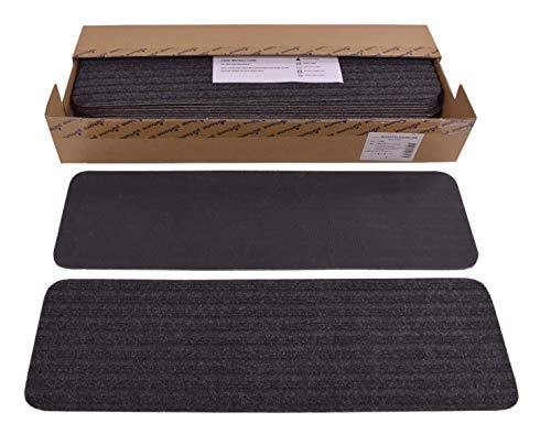 Stair Treads Collection Indoor Skid Slip Resistant Carpet Stair Tread Treads (7 inch x 24 inch) (Dark Grey, Set of 13) - color: Dark Grey, size: 13 Pcs - 7"x24"