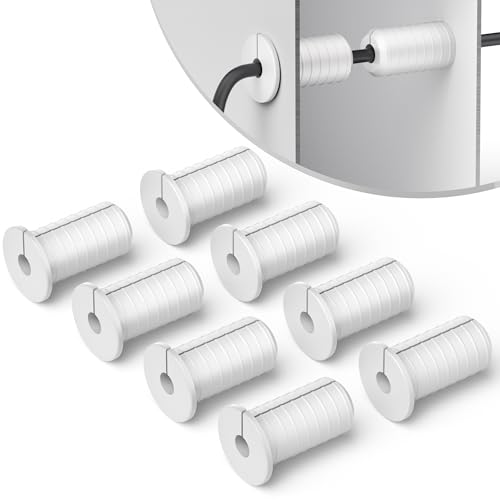 8PCS Starlink Wall Grommet 3/4 Inch Wall Grommets for Cables White Waterproof Silicone Hole Plug 3/4" for Cable Pass Through 19mm Diameter Starlink Cable Routing Kit for Organizing Protecting Cord - color: White, size: 8Pack Wall Grommets
