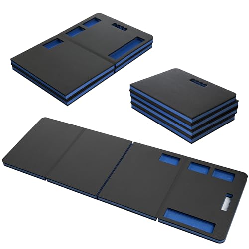 Navaris Mechanics Mat - Memory Foam Kneeling Pad - Made from Thick EVA Material - Lightweight, Portable and Foldable - Multiple Uses - 120cm x 40cm x 3cm (47.2" x 15.8" x 1.2")