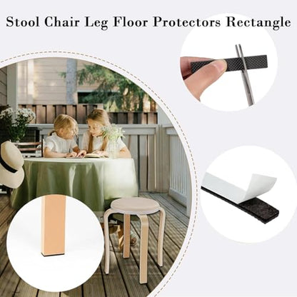 Fursafe&Q Non Slip Furniture Pads - Furniture Grippers for Hardwood Floors, 30 PCS Brown Non Skid Pads for Furniture Legs, Self Adhesive Rubber Furniture Floor Protectors - Keep Furniture in Place - size: 30 Pcs Rectangular