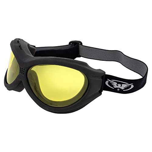 Global Vision Eyewear Big Ben Motorcycle Goggles Fit Over Most Glasses - color: Yellow