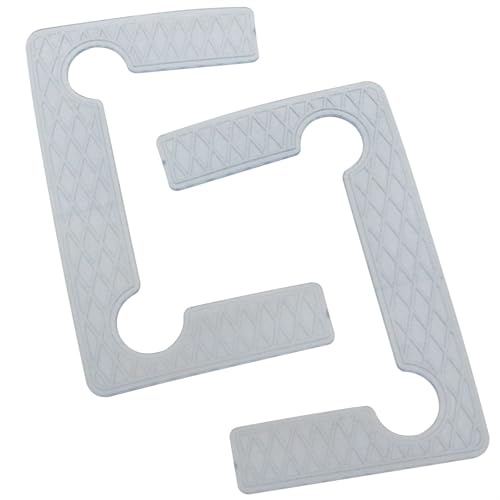 10 PCS Shower Door Hinge Shims Glass Shower Door Hinge Gaskets Anti-Slip Gasket Glass Hinge Replacement Kit Black (Transparent) - color: Transparent