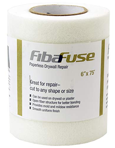 ADFORS FibaFuse FDW9018-U 6" X 75' Paperless Drywall Repair, White (Pack of 6) - size: 6" X 75' (Pack of 6)
