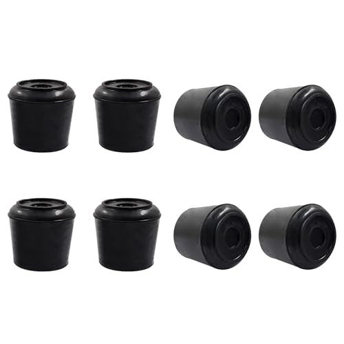 8pcs 1-1/2 Inch Round Chair Leg Tips Caps, Non-Slip Rubber Chair Leg Floor Protectors, Black Furniture Leg Caps Fit for 1.45"-1.5" (37-38mm) Diameter Round Feet - size: 1-1/2 Inch-Black