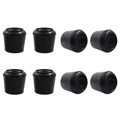 8pcs 1-1/2 Inch Round Chair Leg Tips Caps, Non-Slip Rubber Chair Leg Floor Protectors, Black Furniture Leg Caps Fit for 1.45"-1.5" (37-38mm) Diameter Round Feet - size: 1-1/2 Inch-Black
