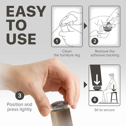 X-Protector Chair Glides - 16 PCS 1" - Premium Furniture Glides with Prongs - Brown Chair Leg Floor Protectors - Slide Objects Effortlessly with Furniture Sliders for Hardwood Floors! - size: 1in (TEFLON, 16 PCS)