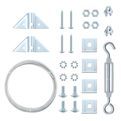 HOME MASTER HARDWARE Anti Sag Gate Kit for Wooden Fence Repair, Zinc Plated Steel, Anti-sag Gate Hardware Kit - Turnbuckle, Hooks, Heavy Cable, Screws -1 Pack - color: Zinc, size: 1 Pack
