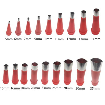 30 Pcs Caulk Finisher Kit Stainless Steel Caulking Nozzle Tips Reusable Caulking Tool Kit with Connection Bases