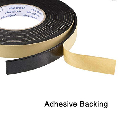 uxcell Sealing Foam Tape 20mm Wide 3mm Thick 5m/16.4ft Long, EVA Self Adhesive Weather Strip for Window Door Insulation - size: 20mmx3mmx5m