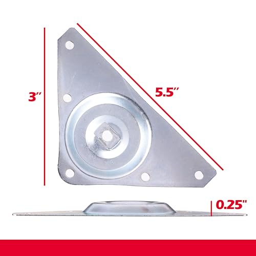 Waddell Furniture Leg Mounting Bracket (1 Count, Heavy Duty Top Plate) | 18G Steel Quick Mount Table Leg Attachment Hardware | DIY Home Projects Made Easy | Compatible with Bolt Hanger Table Legs - color: Heavy Duty Top Plate