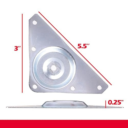 Waddell Furniture Leg Mounting Bracket (1 Count, Heavy Duty Top Plate) | 18G Steel Quick Mount Table Leg Attachment Hardware | DIY Home Projects Made Easy | Compatible with Bolt Hanger Table Legs - color: Heavy Duty Top Plate