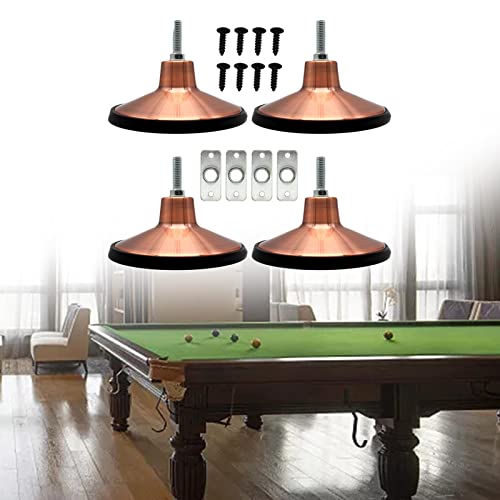 4X Large Pool Table Leg Levelers Leveling Table Height Raisers Feet Heavy Duty Without Damaging Flooring Replacement for Game Table