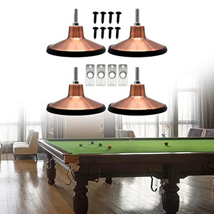 4X Large Pool Table Leg Levelers Leveling Table Height Raisers Feet Heavy Duty Without Damaging Flooring Replacement for Game Table