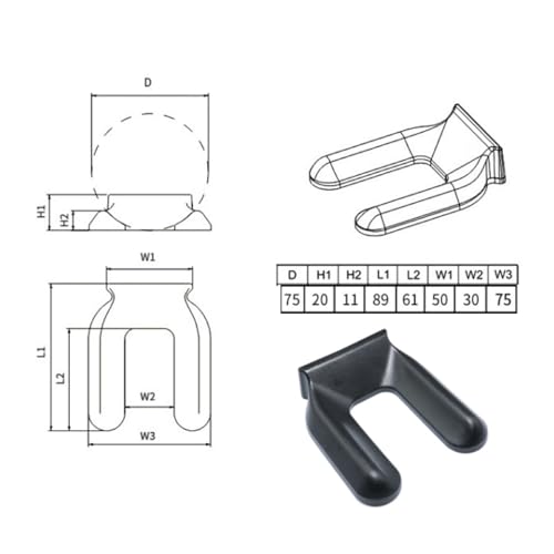 4PCS Black Wheel Stopper Furniture stoppers Bed Roller stoppers M75 for Bed with Wheels, Sofa, Chair, Desk